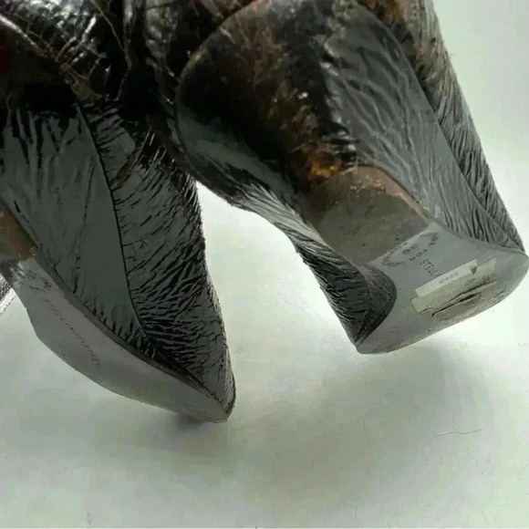 Stella McCartney wedge kitten heel ankle strap brown vegan balletcore - Picture 8 of 8